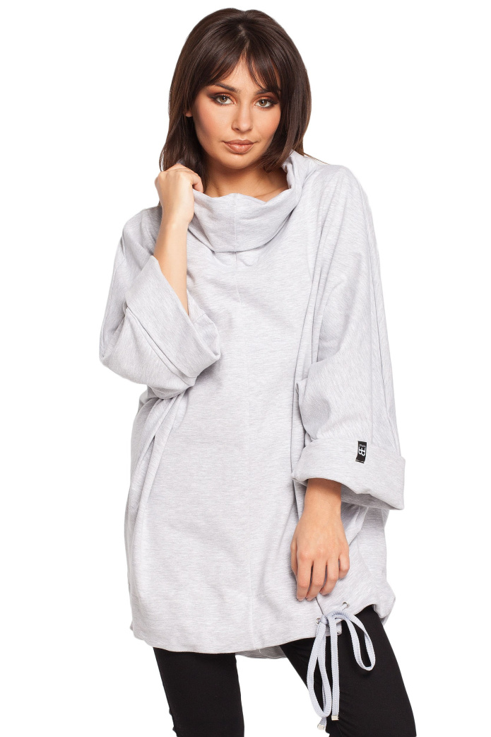 Bluza damska - Oversize - popielata